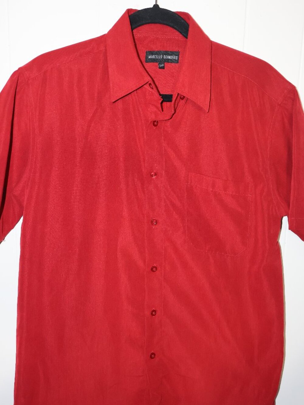 💙 2 for $20 💙 Marcello Donnofrio Red Button-Up Shirt Short Sleeve‎ (Men’s S/P) - Picture 3 of 9